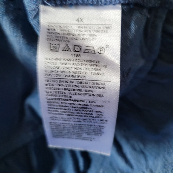 (4X)  Light Weight Denim Maxi Dress - Picture 7 of 7